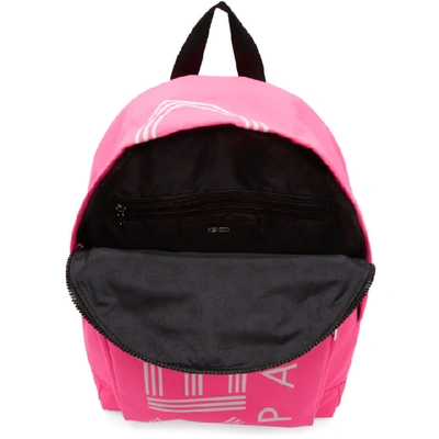 Shop Kenzo Pink Logo Backpack In 26 Deepfuch