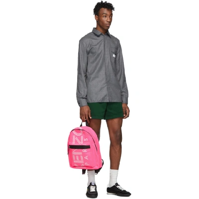 Shop Kenzo Pink Logo Backpack In 26 Deepfuch