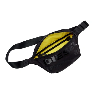 Shop Diesel Black F-suse Belt Bag In H5067 Black