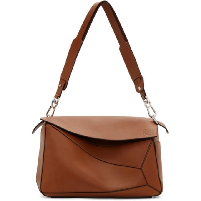 Shop Loewe Brown Xl Puzzle Bag In 7889rust Co