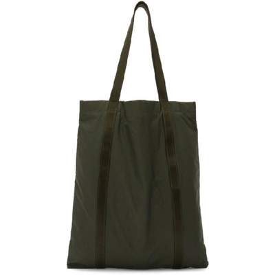 Shop Norse Projects Green Ripstop Tote In 8070 Olive