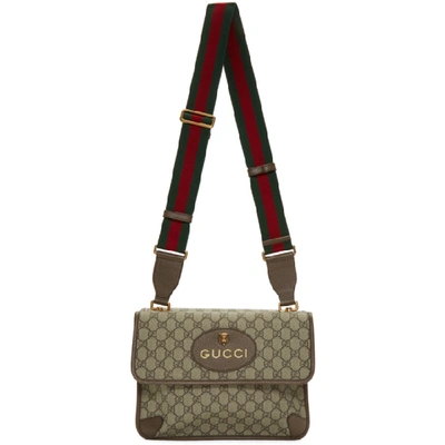 Shop Gucci Beige Gg Supreme Messenger Bag In 8745 Beige
