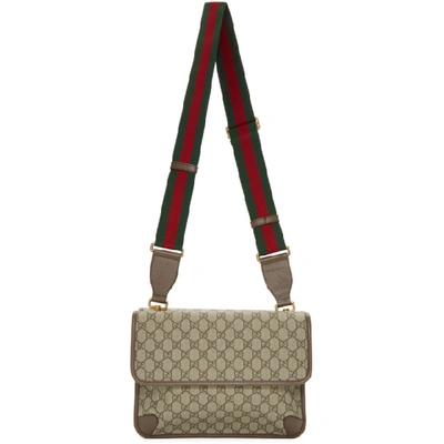 Shop Gucci Beige Gg Supreme Messenger Bag In 8745 Beige