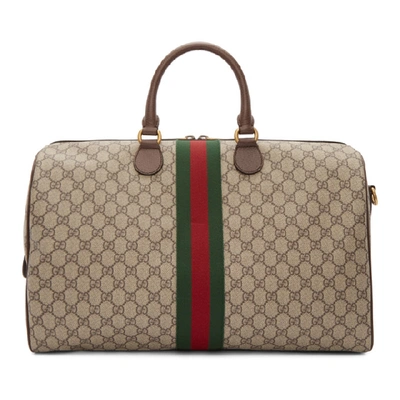 Shop Gucci Beige Medium Ophidia Duffle Bag In 8746 Beige