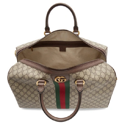 Shop Gucci Beige Medium Ophidia Duffle Bag In 8746 Beige