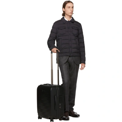 Shop Ermenegildo Zegna Black Leggerissimo Cabin Suitcase In Ner Black