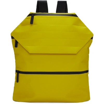 Shop Issey Miyake Men Yellow Galette Backpack In 52.yellow