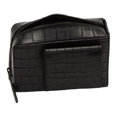 Shop Dries Van Noten Black Croc Pouch