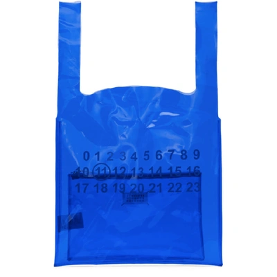 Shop Maison Margiela Blue Transparent Plastic Tote In T6217divblu
