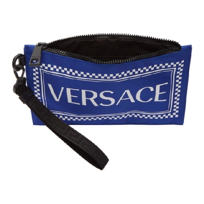 Shop Versace Blue 90s Vintage Pouch
