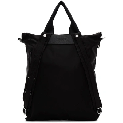 Shop Neil Barrett Black Lightning Bolt Backpack In 01 Black