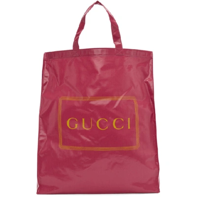 Shop Gucci Pink Medium Logo Tote In 5868 Pink