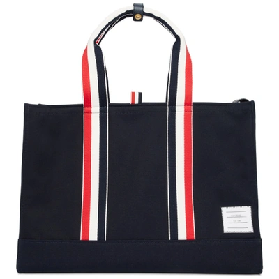 Shop Thom Browne Navy East/west Tote