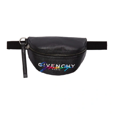 Shop Givenchy Black Tag Bum Bag In 001-black