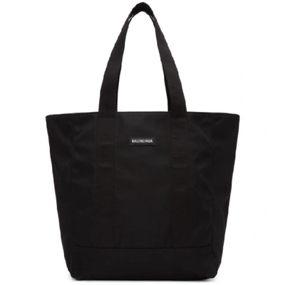 Shop Balenciaga Black Explorer Tote In 1000black