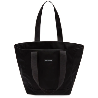 Shop Balenciaga Black Explorer Tote In 1000black