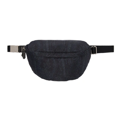 Shop Etro Blue Paisley Belt Bag In 200 Blue