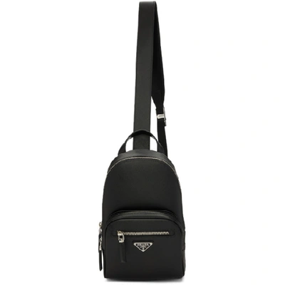 Shop Prada Black Travel Backpack In F0002 Nero