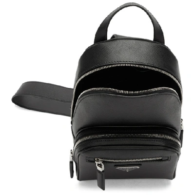 Shop Prada Black Travel Backpack In F0002 Nero