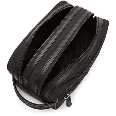 Shop Ermenegildo Zegna Black Jerseywear Pelletessuta Pouch In Ner Black