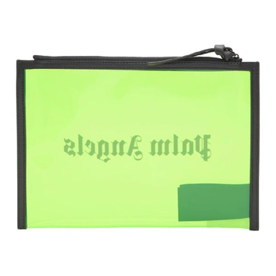 Shop Palm Angels Green Alien Pouch