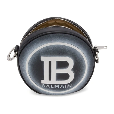 Shop Balmain Black Logo Disco Bag