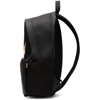 Shop Fendi Black Leather Bag Bugs Backpack