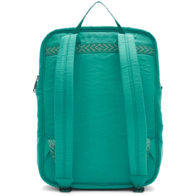 Shop Gucci Blue Medium 80s Logo Patch Backpack In 3973 Blue