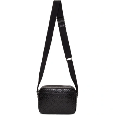 Shop Burberry Black Monogram Crossbody Bag