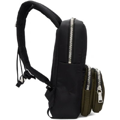 Shop Prada Black Harness Backpack In Nero