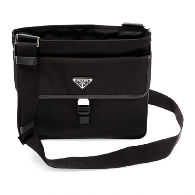 Shop Prada Black Nylon Messenger Bag