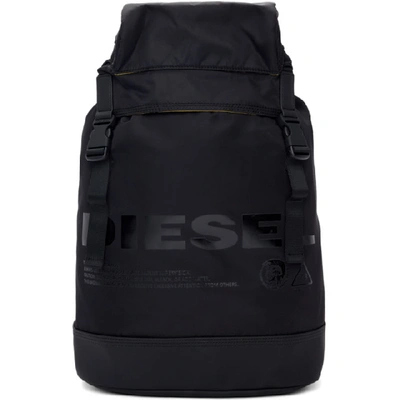 Shop Diesel Black F-suse Backpack In H5067 Black