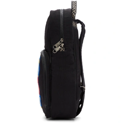 Shop Gucci Black Medium 80's Patch Backpack In 8564 Black
