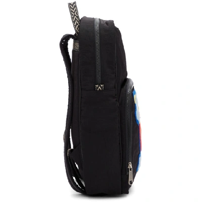 Shop Gucci Black Medium 80's Patch Backpack In 8564 Black