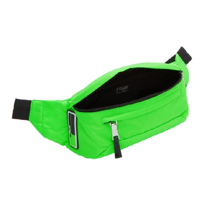 Shop Prada Green Technical Belt Bag