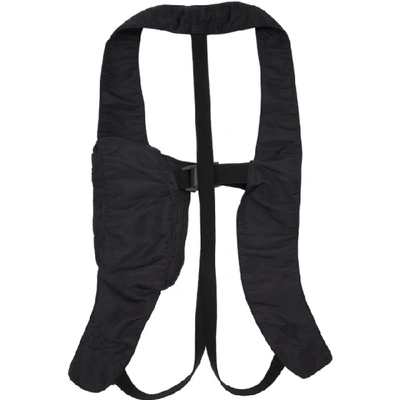 Shop Julius Black Nylon Twill Harness Pouch