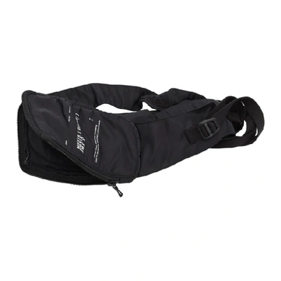 Shop Julius Black Nylon Twill Harness Pouch