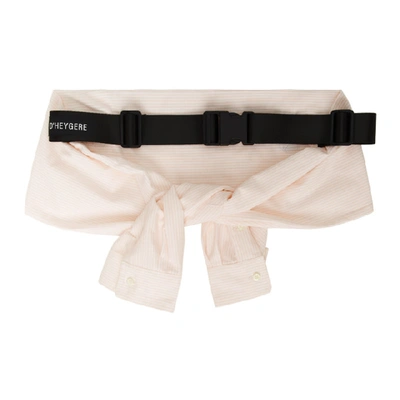 Shop Dheygere Pink And White Sleeve Belt Bag