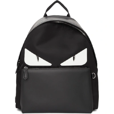 Shop Fendi Black Bag Bugs Backpack In F0cqt Nero