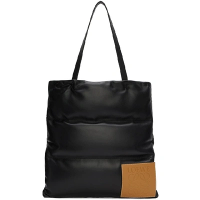 Loewe Bolso Tote In Black Leather And Fabric | ModeSens