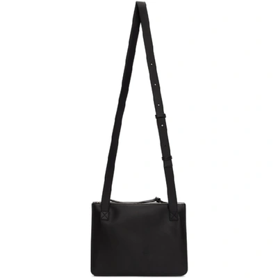 Shop Loewe Black Gusset Flat Messenger Bag In 1100black