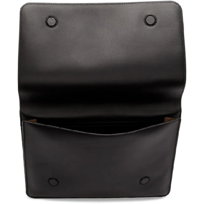Shop Loewe Black Gusset Flat Messenger Bag In 1100black