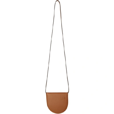 Shop Loewe Tan Large Heel Pouch Bag In 2530tan