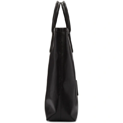 Shop Givenchy Black Leather Tag Tote In 001 Black