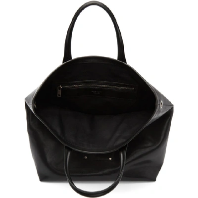 Shop Givenchy Black Leather Tag Tote In 001 Black