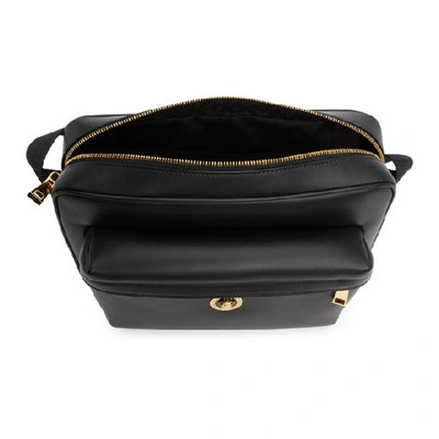 Shop Versace Black Icon Messenger Bag In D41oh Black