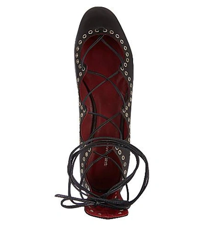 Shop Isabel Marant Leo Lace-up Pumps In Black