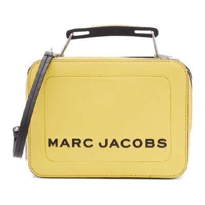 Shop Marc Jacobs Yellow The Textured Mini Box Bag In 327 Lime