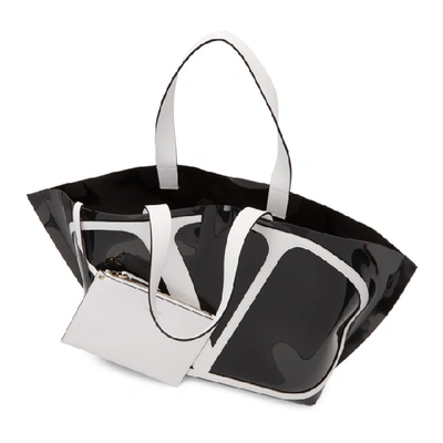 Shop Valentino Black  Garavani Vlogo Tote