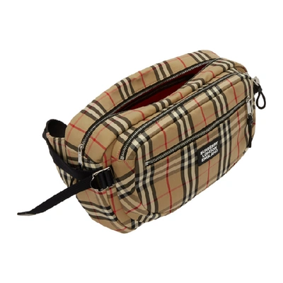 Shop Burberry Beige Large Vintage Check Cannon Bum Bag In Archive Bei